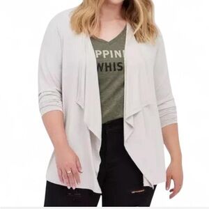 Torrid Cream Open Front Cardigan